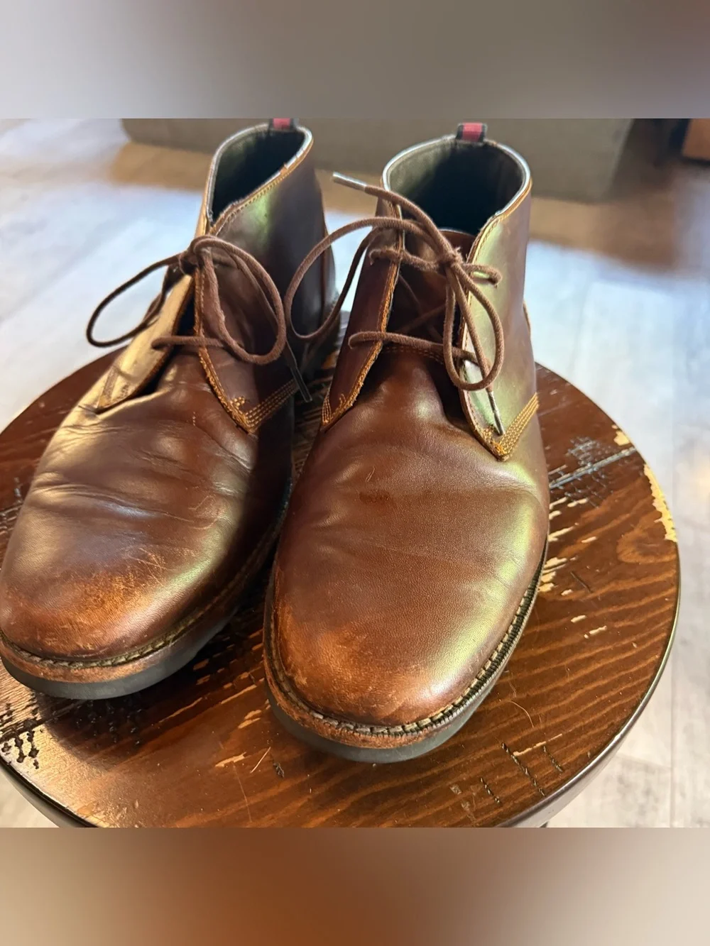 Timberland Richdale Chukka Boots Mens Size 10 Brown Leather Lace Up A1TYN